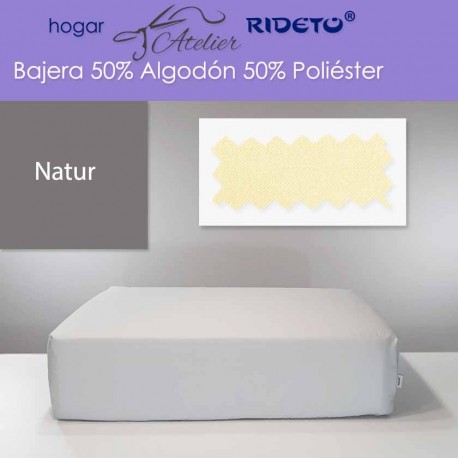 Fitted sheet for mattress 35 cm natur