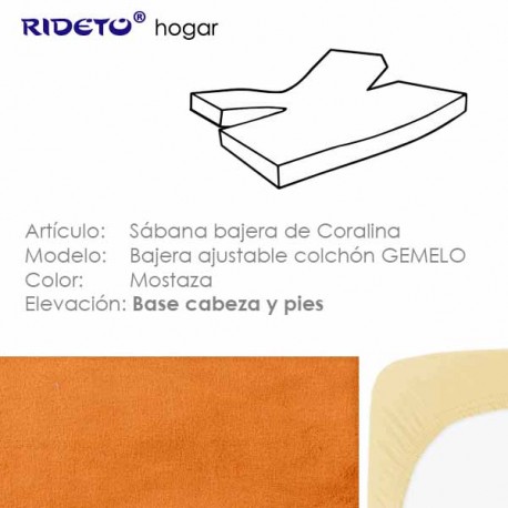 Coral sheet fitted sheet articulated bed Gemelo