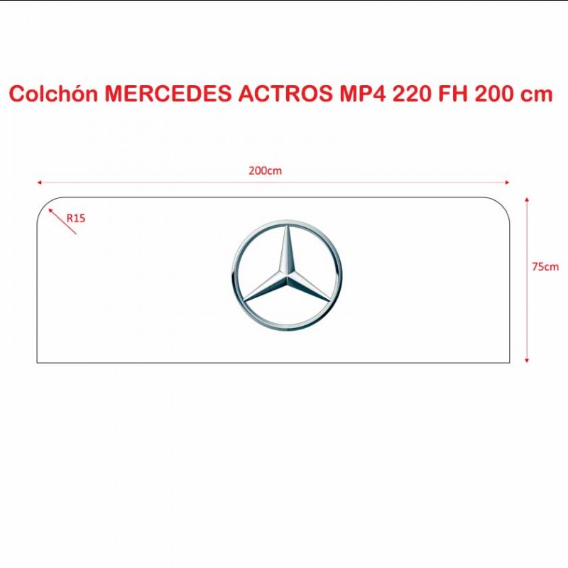 codicioso Portal paquete Colchón para Mercedes Actros MP4 220 FH 200 cm Premium High Resistence