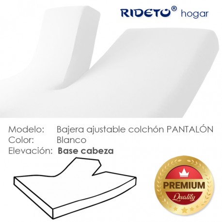 Drap housse pur coton lit électrique "Pantalón" blanc