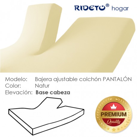 Drap housse pur coton lit électrique "Pantalón" beige natur