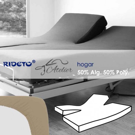 Fitted sheet articulated bed coton and polyester piedra