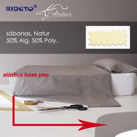 Flat sheet for Trucks bunk beds 50% cotton 50% polyester natur