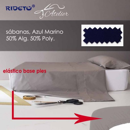 Flat sheet for Trucks bunk beds 50% cotton 50% polyester dark blue